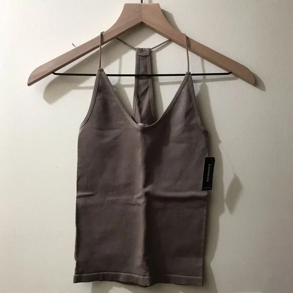 NWT Express Seamless Racerback Cami, Ribbed Bodycon, Elevated Basic Summer XS - Picture 2 of 10